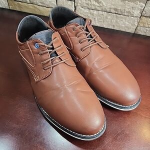 Gatsby Oxford Derby Dress Shoes 12.5 AA Extra Narrow Cognac Leather-Hard To Find